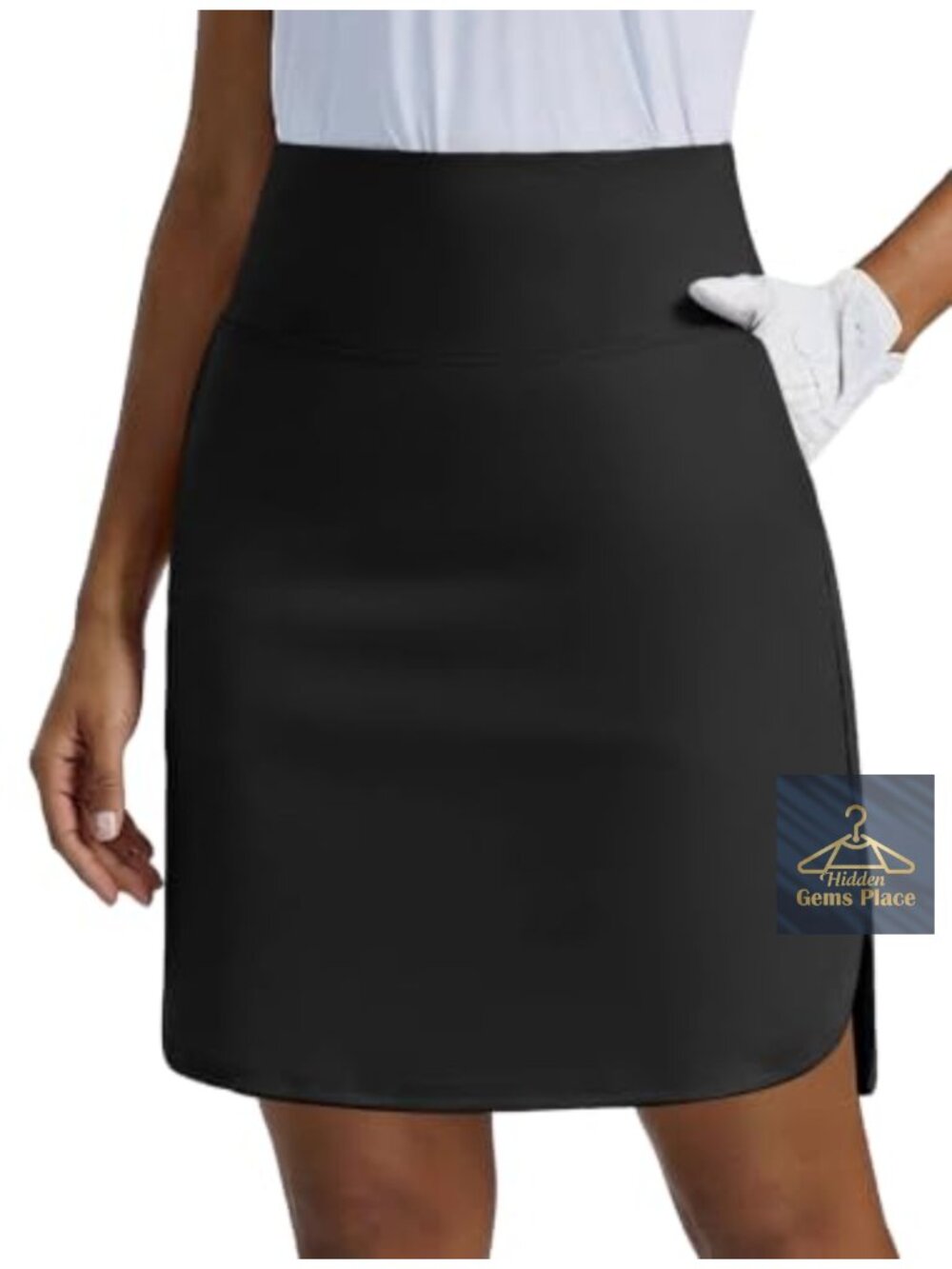 18" Above Knee Golf Skort with Built-in Shorts & 3 Pockets